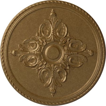 Ekena Millwork Milton Ceiling Medallion (Fits Canopies up to 7 7/8"), Hand-Painted Pale Gold, 40 5/8"OD x 1 3/4"P CM40MIPAS